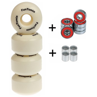 4X FunTomia Ersatz Rollen 100A Skateboard Wheels inkl. ABEC-9 Kugellager 3005