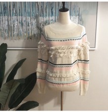 LOFT Women  s Size Small Multicolor Long Sleeve Knit Sweater Pullover
