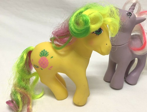 (3) My Little Pony MLP Tropical Ponies Pineapple Sprinkles Powder Snowflakes 80s - Picture 2 of 9