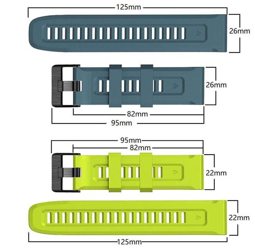 Silikon Quick Fit Armband Für Garmin Fenix 7X 7 6X/6 Pro 5X/5 Plus 3 HR Epix Pro - Bild 4 von 37