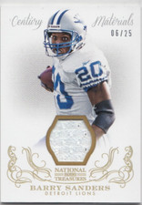 2013 Panini National Treasures Century Materials Gold #48 Barry Sanders 06/25