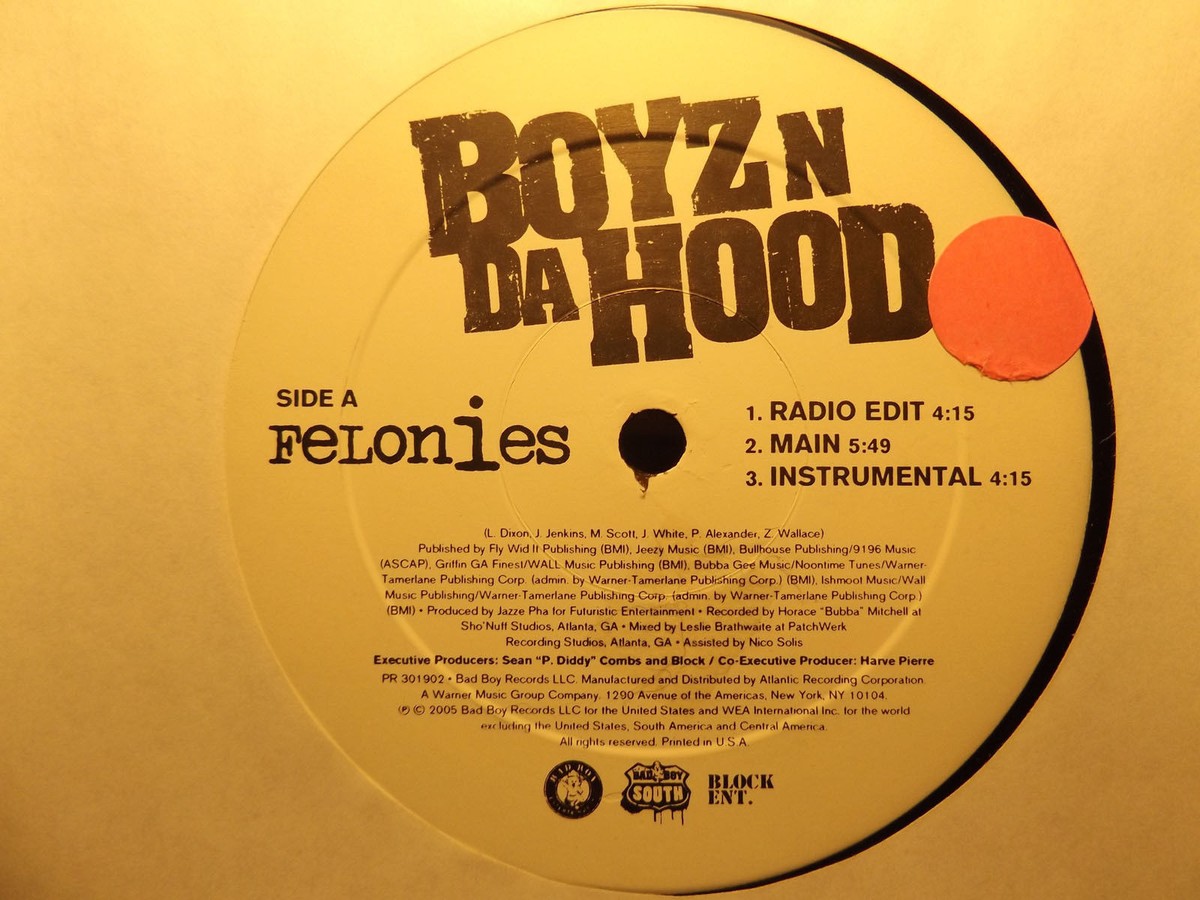 BOYZ N DA HOOD - FELONIES / GANGSTAS (12