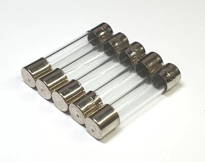 Slow Blow Glassicherung - 5er-Pack - 250 V 6 x 30 mm - mehrere Werte - kostenloser Versand im Vereinigten Königreich - Bild 1 von 3
