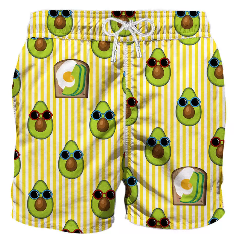 MC2 Saint Barth Kids graphic-print swimming shorts - White