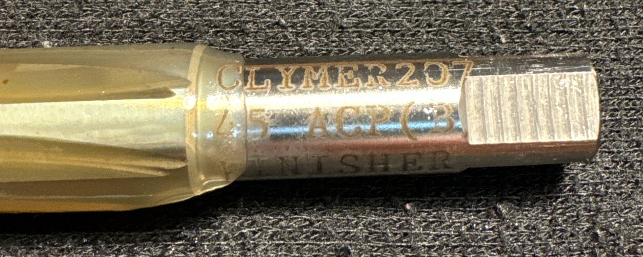 Brownells Clymer (207) 45 ACP Finisher ReamerUnused eBay