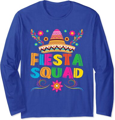 Cinco De Mayo Tee Let's Fiesta Mexican Party Lover Long Sleeve Tshirt