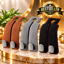 Premium Car Back Seat Headrest Hooks Leather Hanger For Handbag Heavy Duty UK