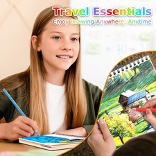 9" x 12" Sketch Book, 2-Pack 50 Sheets Spiral Bound Art Sketchbook, Acid Free...