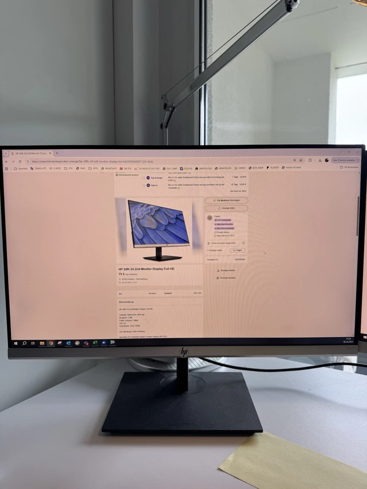 HP 24mq 23,8 Zoll 16:9 LED IPS Monitor - Schwarz/Grau - Bild 3 von 3