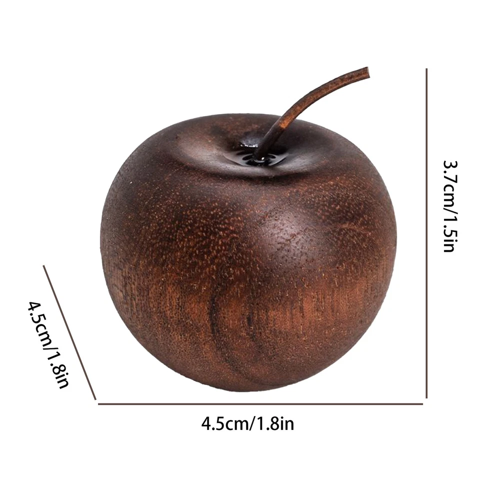 Solid wood a pple scented ornament Wooden Fruit Aromatherapy Home Supplies - Image 2 of 4