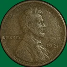 1921-S Lincoln Wheat Cent Fine F Coin #35083