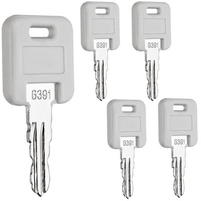 5 Pack G391 RV Keys, Replacement Keys for Campers & Trailers, Verify White 