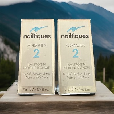 Nailtiques FORMULA # 2 New In Box 1/4 oz / 7 ml  Lot Of 2 