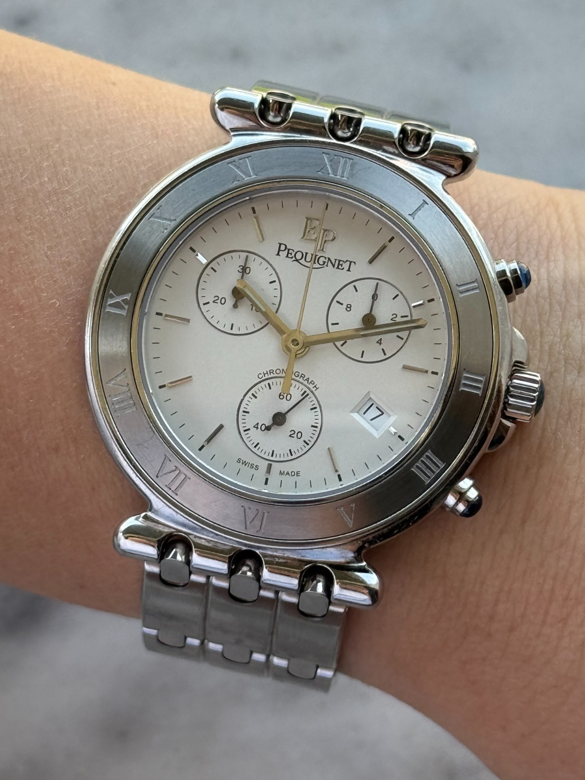 Pequeignet Moorea Classique Chronograph Watch Quartz  Mens 42mm Swiss  1350433 image 4