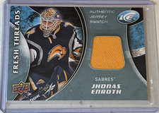 Jhonas Enroth 2009-10 Upper Deck Ice Fresh Threads #FT-JE (MEM, RC)