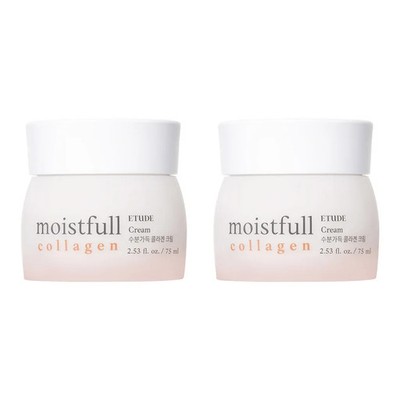 ETUDE MOISTFULL SUPER COLLAGEN HYPOALLERGENIC CREAM, 2 PACK ( 2 X 2.53 oz)