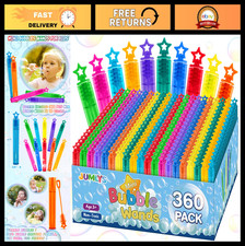 240 Pcs Mini Bubble Wands - Colorful Party Favors for Kids, Birthdays, Holidays