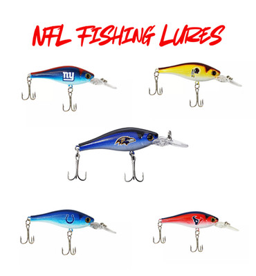 NFL Minnow Fishing Lure NEW Redskins Bears Bucs Ravens Colts Patriots Broncos