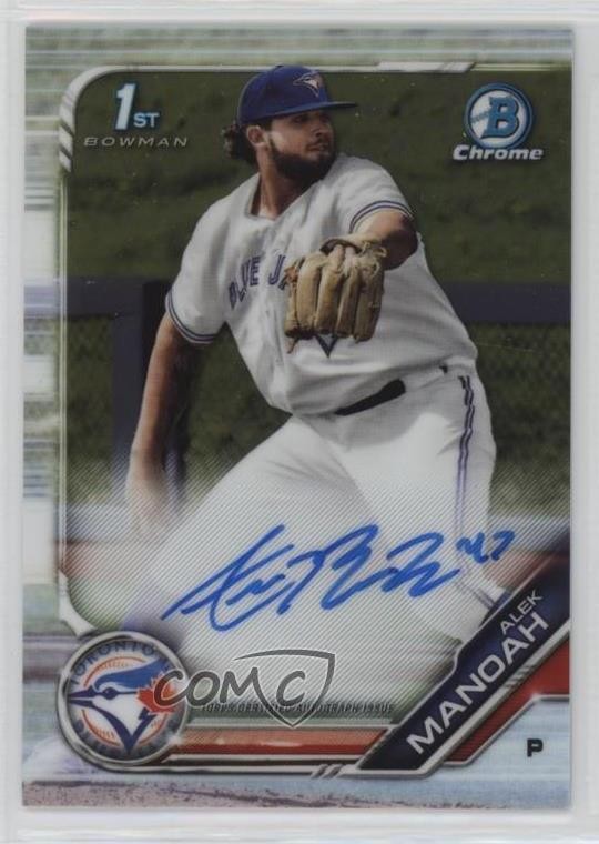 2019 Bowman Draft Chrome Draft Pick Auto Alek Manoah #CDA-AM Auto 13c1