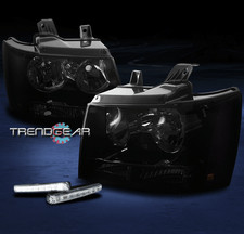 07-14 Chevy Suburban07-13 Avalanche Headlight Lamp Blacksmoke Wdrl Led Signal