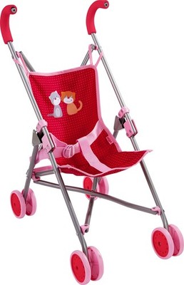 Puppenbuggy Jule   Faltbarer Puppenwagen mit gepolsterten Griffen und waschba...