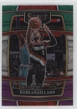 2021-22 Panini Select Concourse Green White Purple Prizm Damian Lillard #3 0a5t