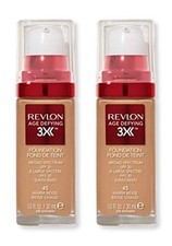 Pack 2 REVLON Age Defying 3X Foundation WARM BEIGE 45, 1 Fl oz/30ML, EXP