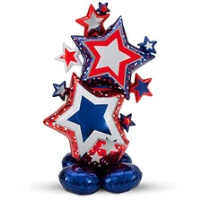 Anagram Patriot Star Cluster Airloonz Foil Party Balloon 59"