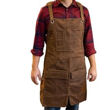 Woodshop Apron 16oz Heavy Duty Waxed Canvas Tool Woodworking Carpenter