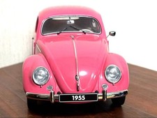 AutoArt 1/18 Volkswagen Beetle 1200 1955 Pink Diecast Car #QY26BR