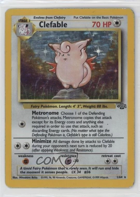 Clefable Holo Pokemon Jungle #1 1999