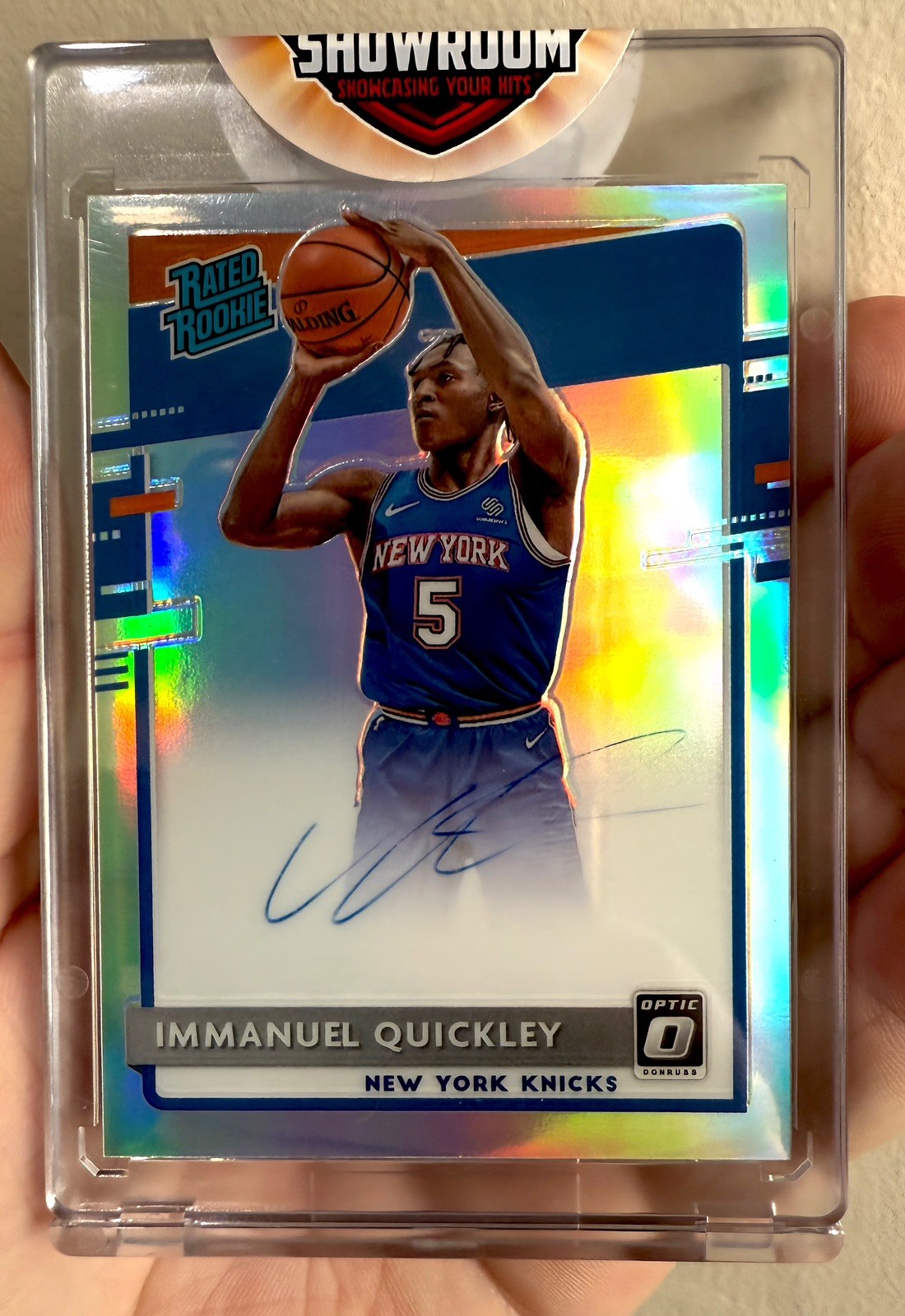 2020-21 Donruss Optic Immanuel Quickley On Card Auto Silver Holo Rated Rookie💥