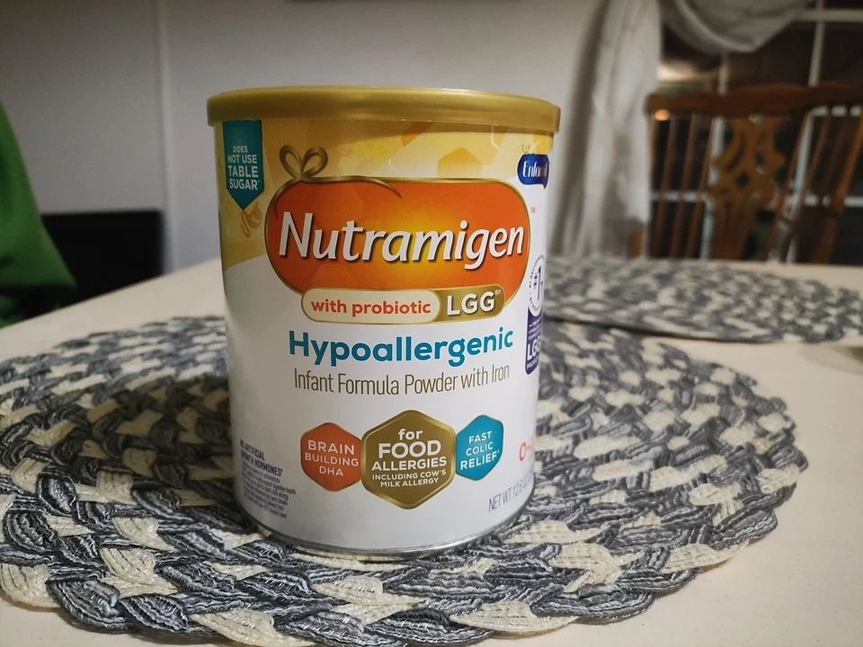 (5) Fórmula para bebé en polvo hipoalergénico Nutramigen Probiótico LGG, 12,6 OZ 3/1/27 Foto 2 de 4
