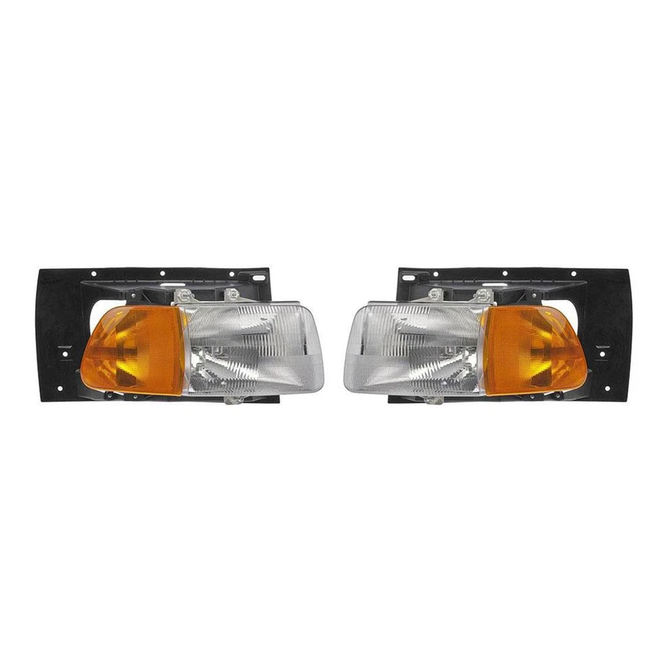 Dorman Headlight Lamp w/ Parking Light Assembly Pair Sides for Sterling Truck WN - Image 2 of 2