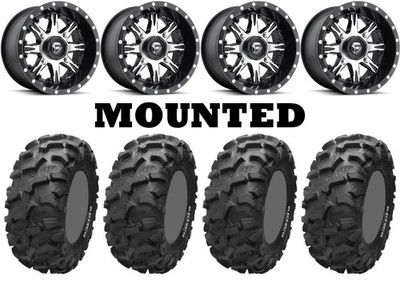 Kit 4 ITP Blackwater Evolution 27x9-14/27x11-14 on Fuel Nutz Machined D541 VIK