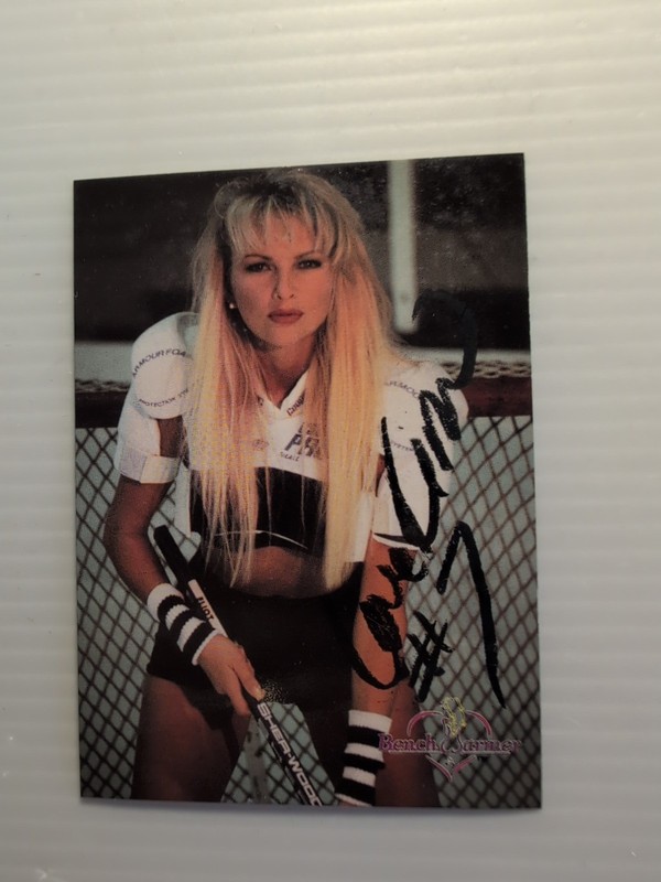 HAND SIGNED AUTOGRAPHED KIM COLLINSWORTH BENCHWARMER PROMO #7 Of 9 TRADING CARD