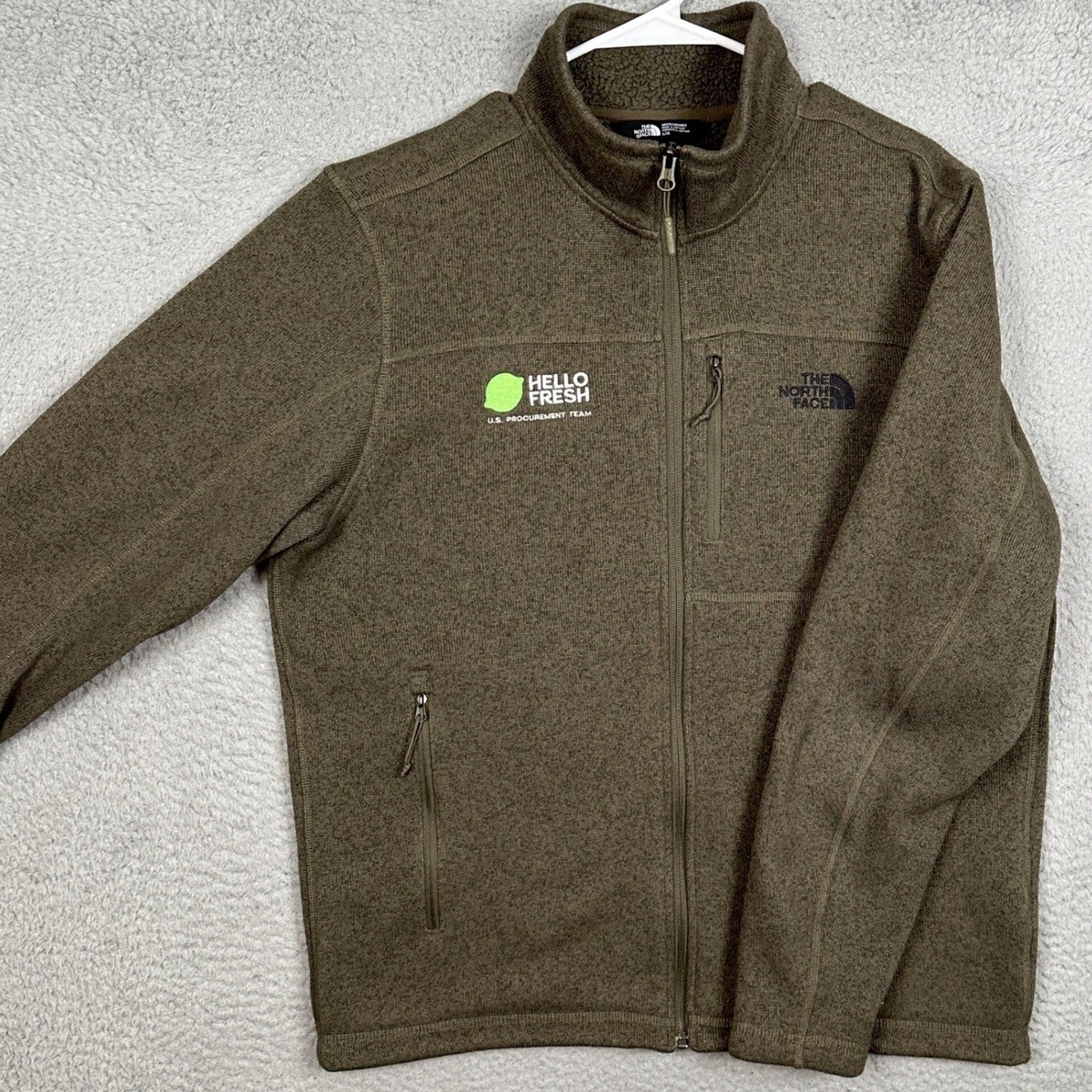 The North Face Jacket Mens Large Olive Green Gordon Lyons Full Zip