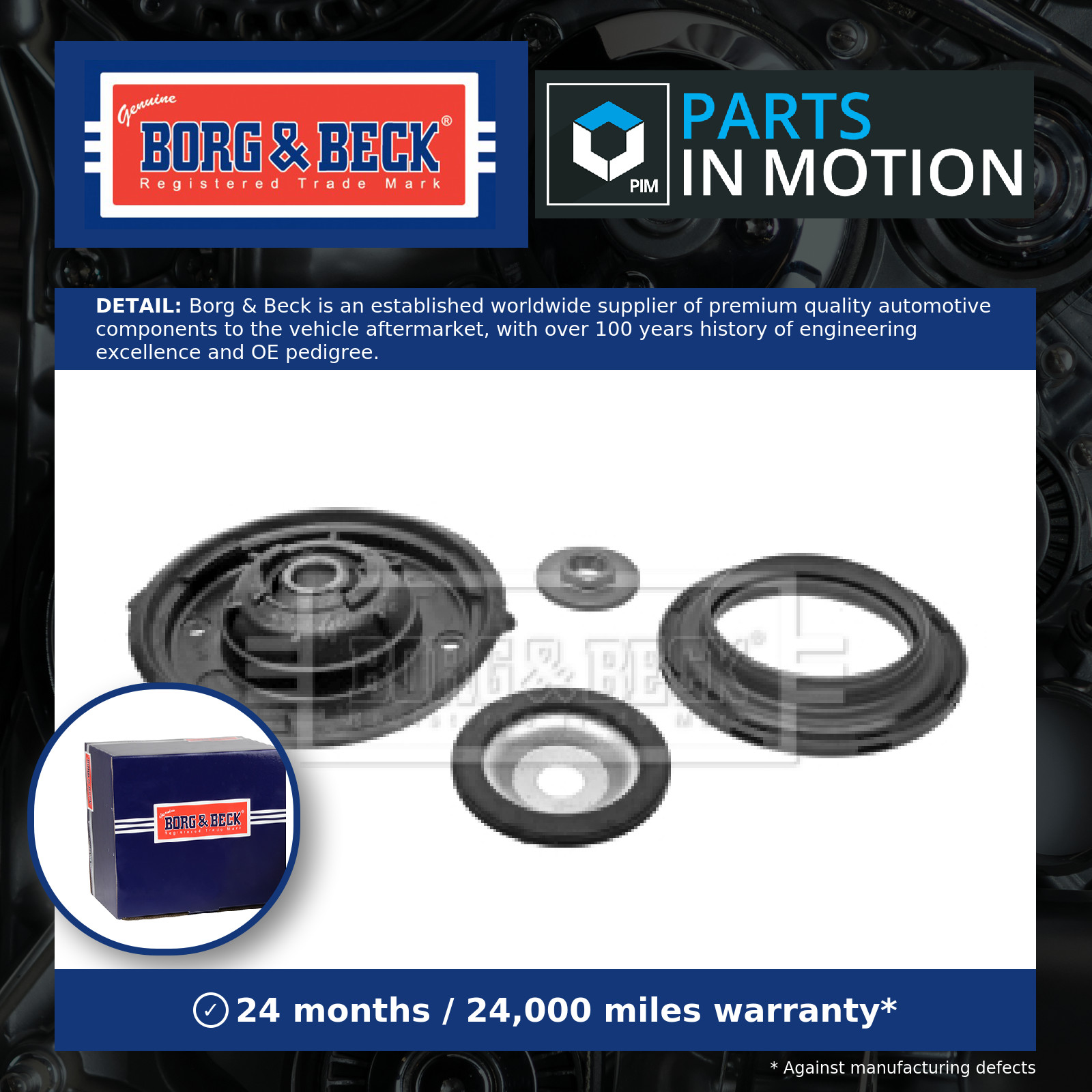 Top Strut Mounting Front BSM5208 Borg & Beck 5031F0 503527 503563 5038g4 Quality