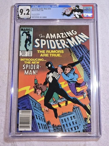 Amazing Spider-Man #252 CGC 9.2 Newsstand Custom Label.  1st App Black Costume