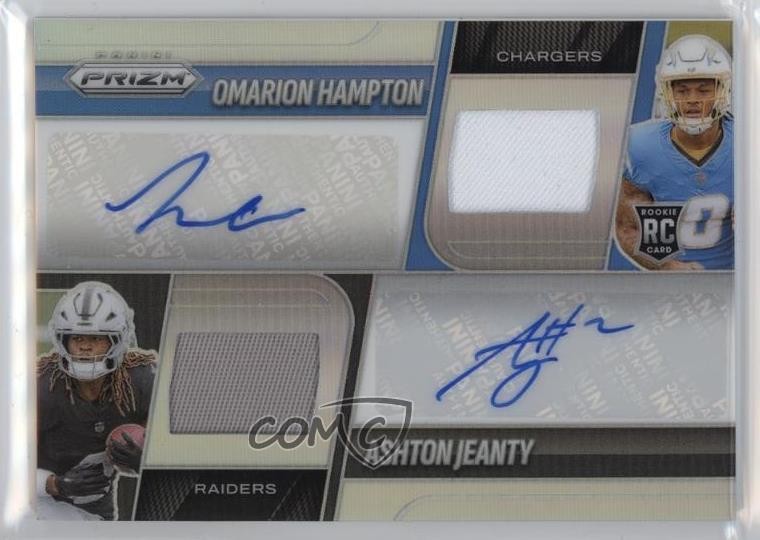 2025 Panini Prizm 88/99 Omarion Hampton RPA Rookie Dual Patch Auto RC 0xu5