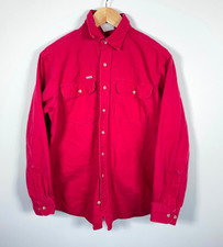 90s Carhartt Chamois Cloth Shirt Men's Medium Red Workwear Grunge Flannel