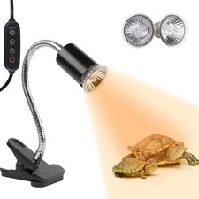 LUCKY HERP Reptile Heat Lamp with Clamp, Aquarium Turtle Tank Basking Light with