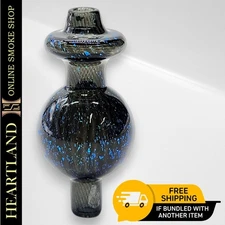 26mm High Quality Glass Directional Bubble Bong Carb Cap Water Pipe | BLUE