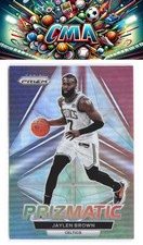 2022-23 Panini Prizm #28 Jaylen Brown Prizmatic Prizms Silver