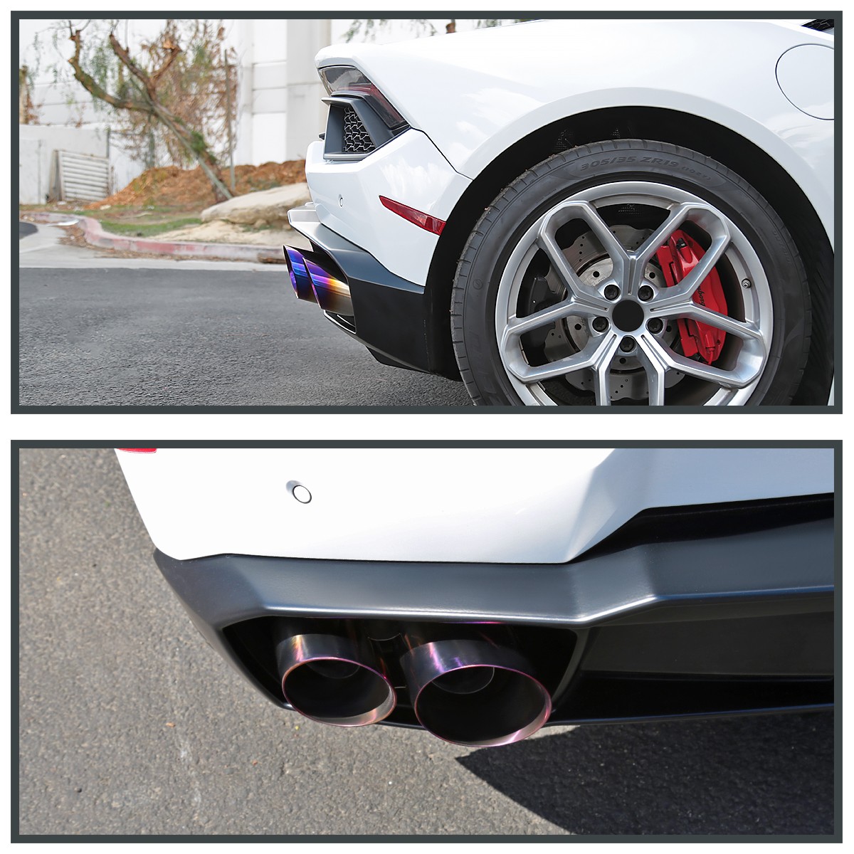 Fits 2015-2019 Lamborghini Huracan LP580 LP610 Titanium Catback Exhaust System