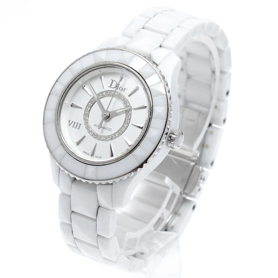 Reloj automático para dama Dior Yuit CD1235E3 esfera plateada/diamante_895331 Foto 2 de 4