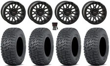 System 3 SB-9 Bdlk 15" Wheels Matte Bk 30" Terra Hook Tires RZR XP 1000 / PRO XP