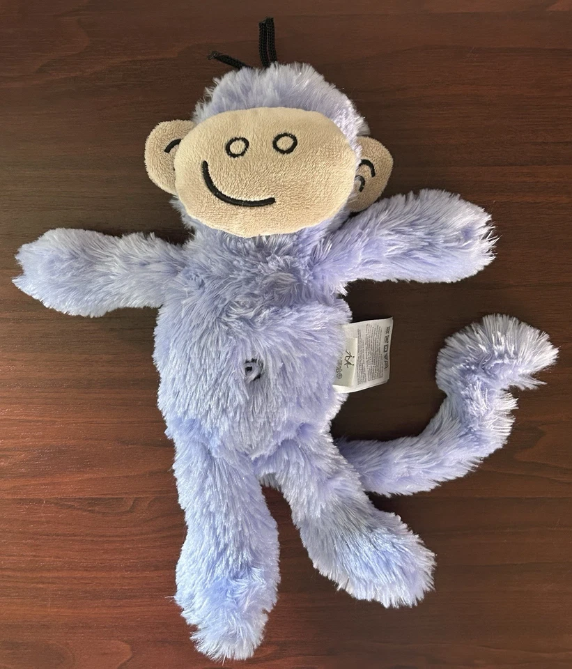 Aden + Anais Lavender Monkey Lovey Long Tail Embroidered Stuffed Animal Plush - image 4 of 4