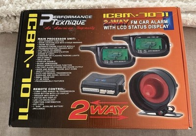 NEW OLD STOCK Performance Teknique ICBM-7071 2-way FM Car Alarm with LCD Status