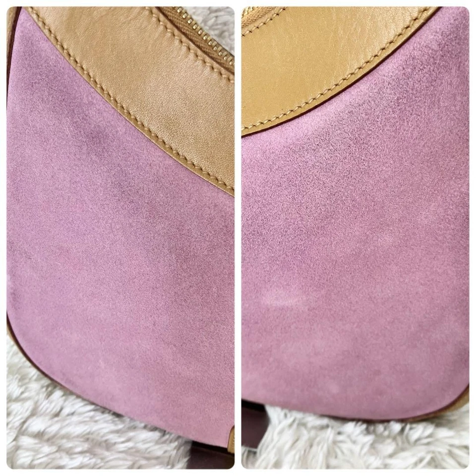 GUCCI Jackie Gamuza Un Hombro Bolso de Mano Rosa Vintage Foto 3 de 4